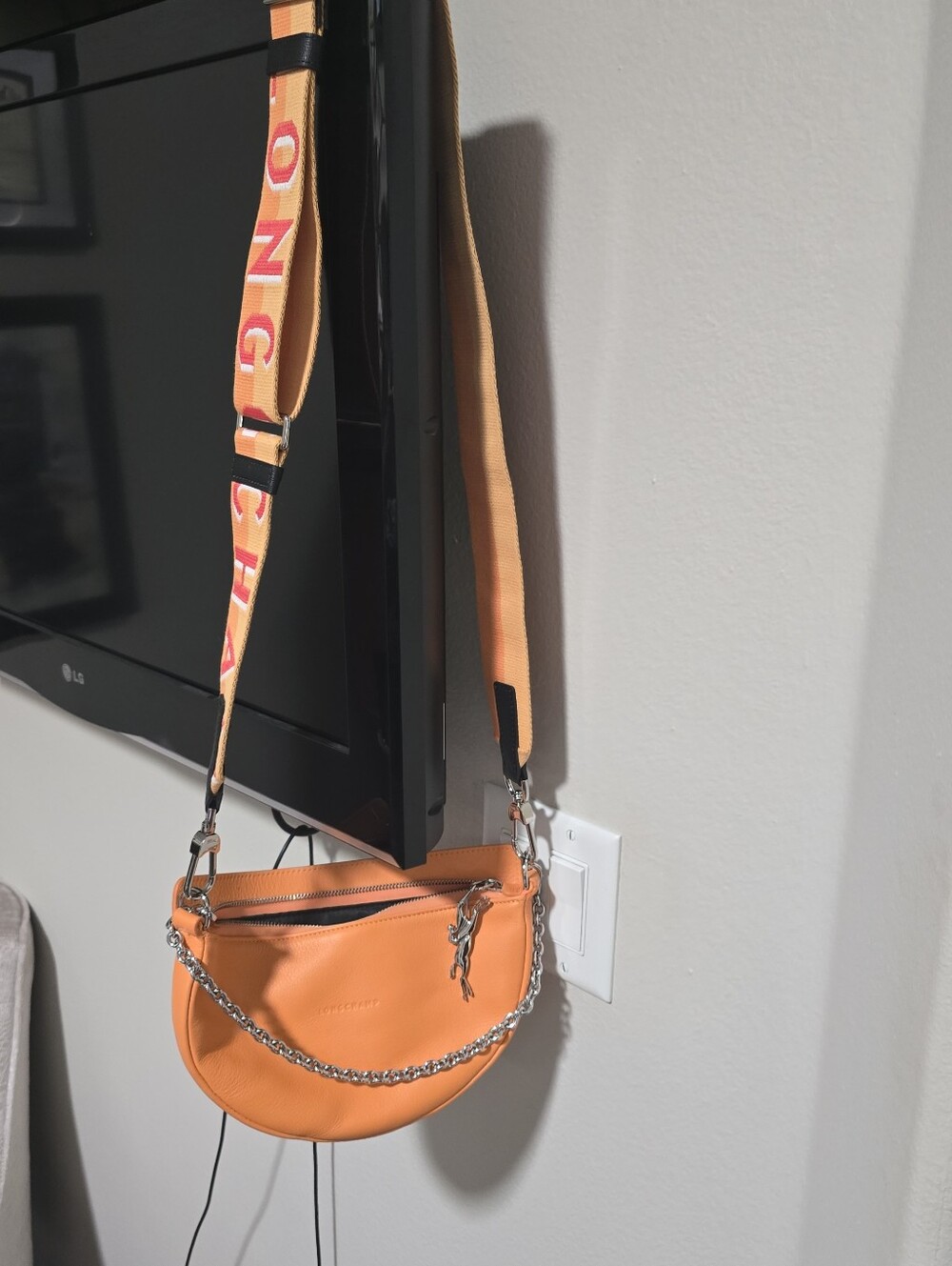 Longchamp orange crossbody bag - Picture 3 of 6